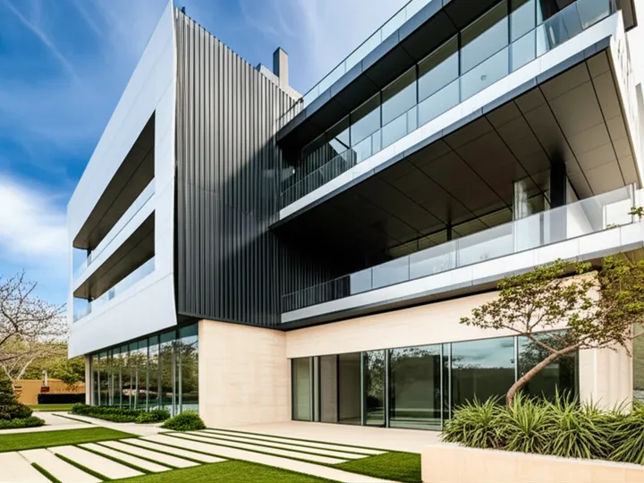 Fachada de edifício moderno no Rio de Janeiro